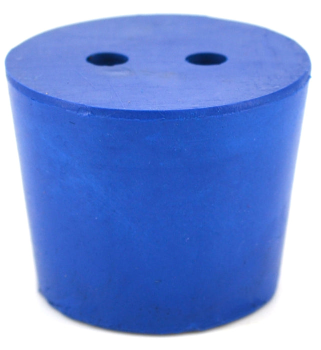 10PK Neoprene Stoppers, 2 Holes - ASTM - Size: #6 - 26mm Bottom, 32mm Top, 25mm Length