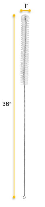 5PK Nylon Burette Cleaning Brushes, 36" - For Burettes up to 1" Diameter