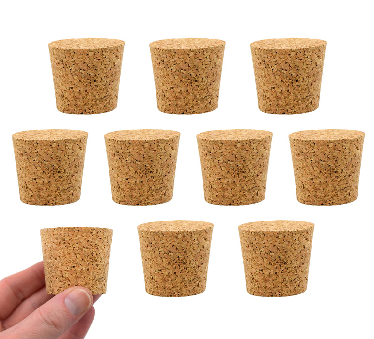 10PK Cork Stoppers, Size #22 - Tapered Shape