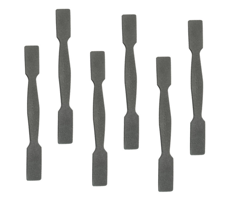 6PK Spatulas, 6" - Dual Flat Ends - Teflon Coated Stainless Steel