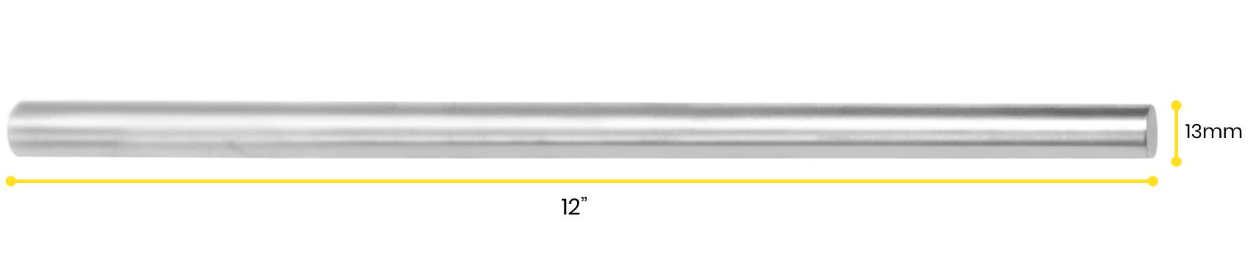 Retort Stand Rod, 12" (30cm) - Aluminum - Unthreaded, Lattice Bar