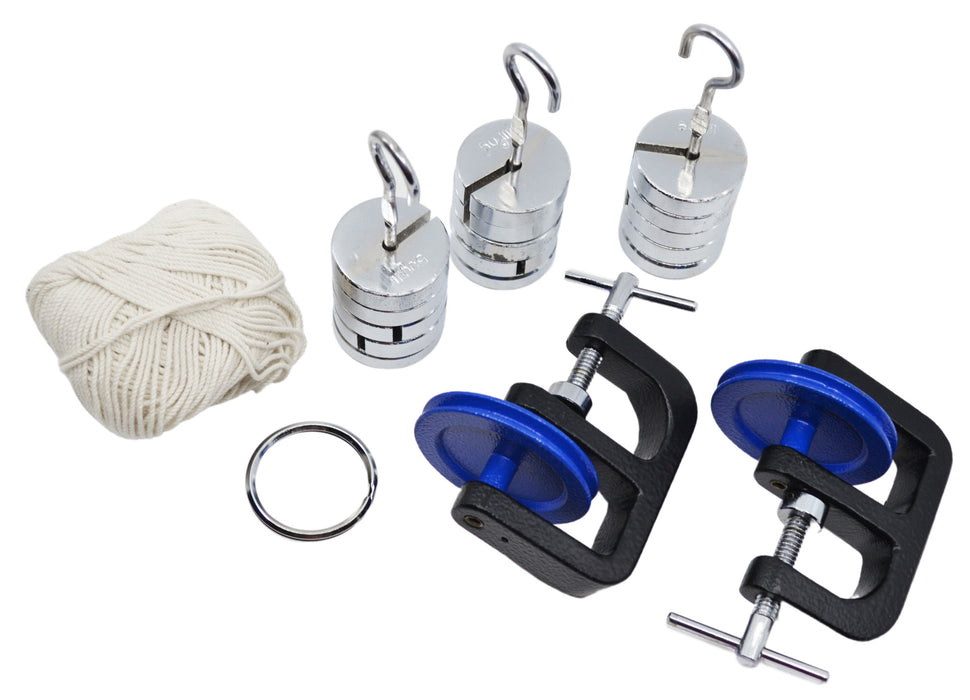 Parallelogram of Forces Apparatus, 26 Inch - Includes Board, Pulleys, Hangers, and Weights