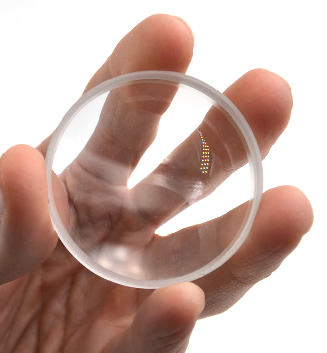 Round Double Concave Optical Glass Lens - 2" (50mm) Diameter - 150mm Focal Length - 8mm Thick Approx. - Eisco Labs