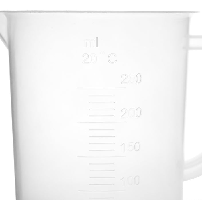 Measuring Jug, 250ml - Polypropylene Plastic - Raised Graduations