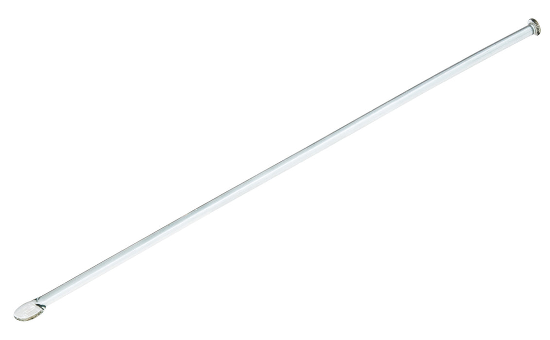 10PK Glass Stirring Rods, 7.9" - Spade & Button Ends, 6mm Diameter - Eisco Labs