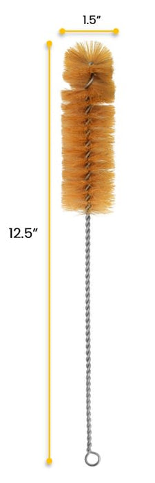 Bristle Cleaning Brush - Fan-Shaped End, 12.5" Length - 1.5" Diameter
