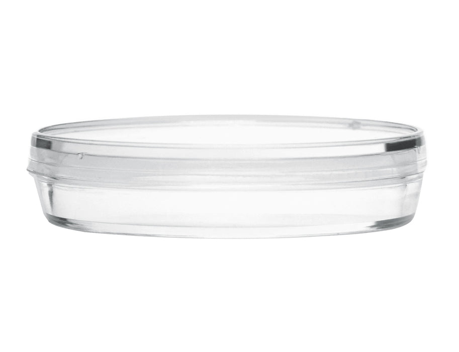 25PK Disposable Petri Dish with Lid - Sterile - 90x14mm - Polystyrene - Triple Vented - Transparent