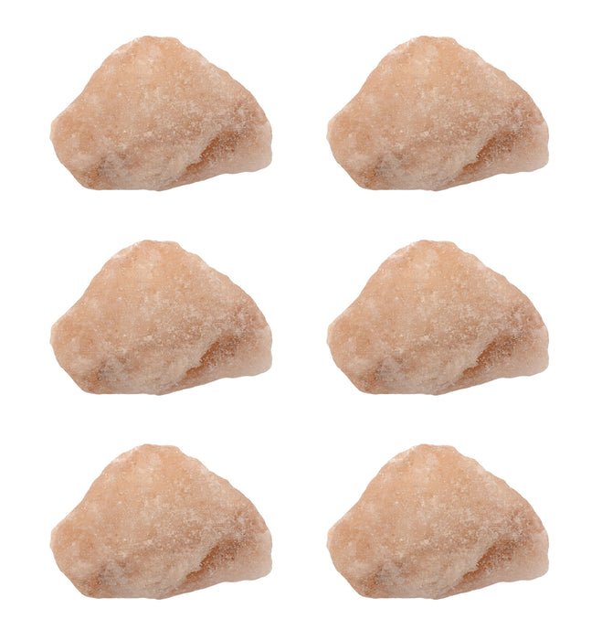 6PK Raw Halite, Mineral Specimens, ± 1" Each