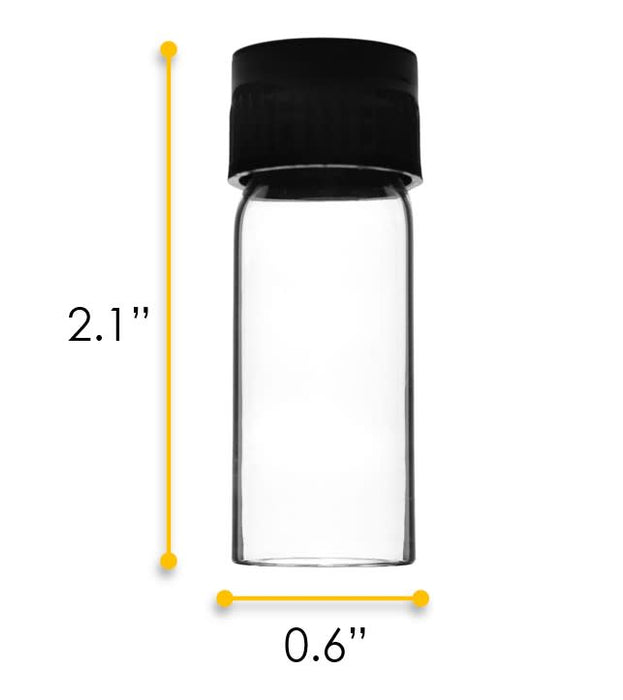 Culture Tube with Screw Cap, 5mL, 24/PK - 16x55mm - Flat Bottom - Borosilicate Glass