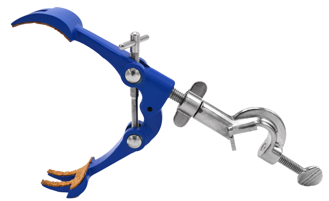 4 Prong, Cork Lined Clamp on Swivel Bosshead - 4.1" Max Opening