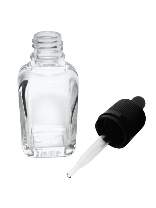 Barnes Dropping Bottle, 30mL - Transparent - Screw Cap - Soda Glass