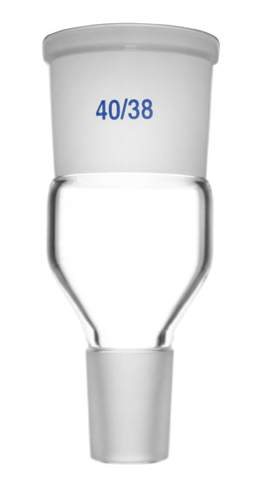 Expansion Adapter - Socket Size: 40/38 - Cone Size: 24/29 - Borosilicate 3.3 Glass - Eisco Labs