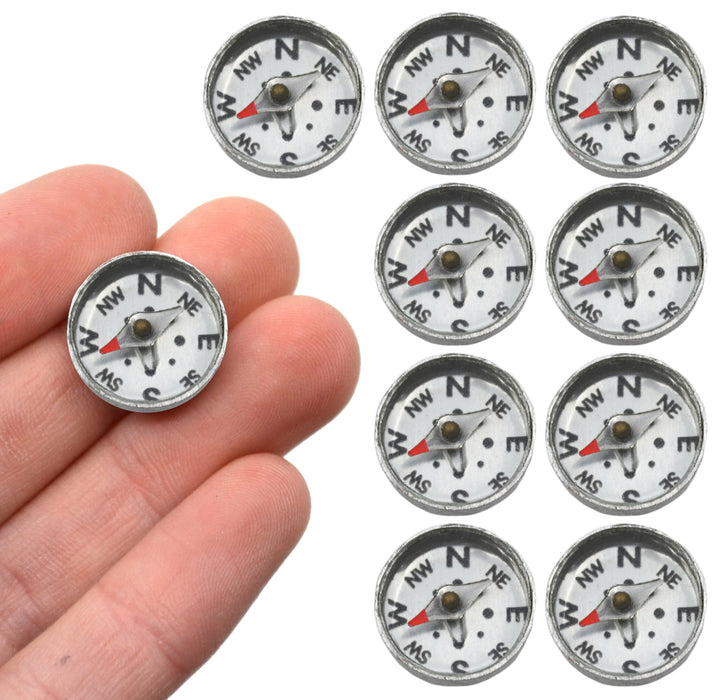 10PK Basic Plotting Compasses, 0.6" Diameter (16mm)