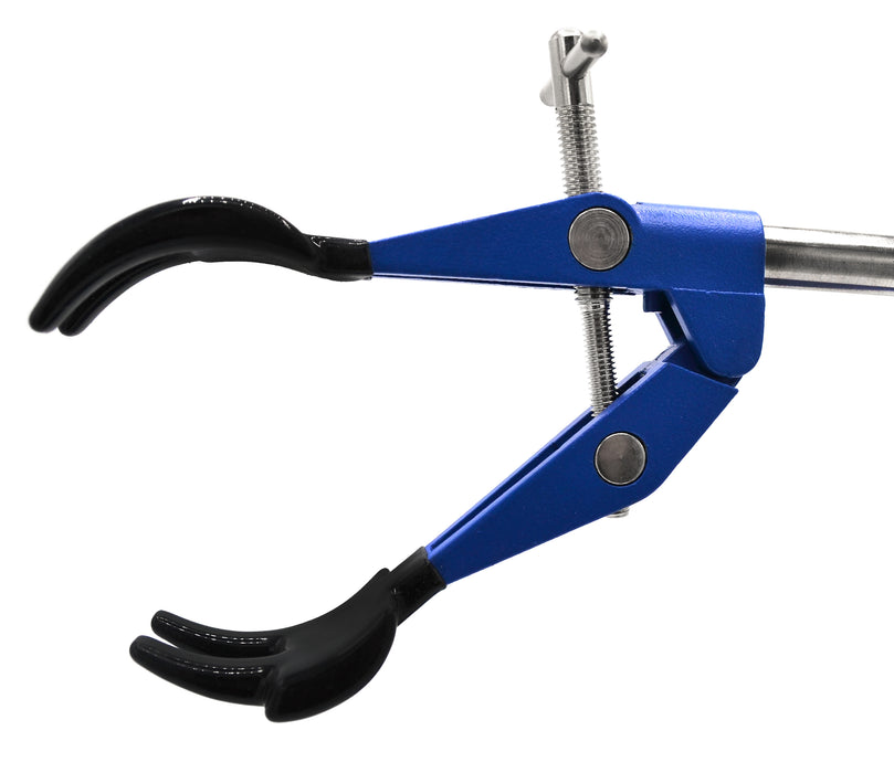 4 Prong, Vinyl Coated Clamp, Stainless Steel Rod - 4.1" Max Opening