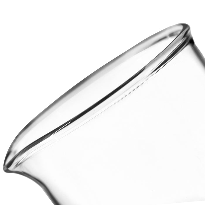 6PK Beakers, 600ml - Low Form - 50ml Graduations - Borosilicate Glass