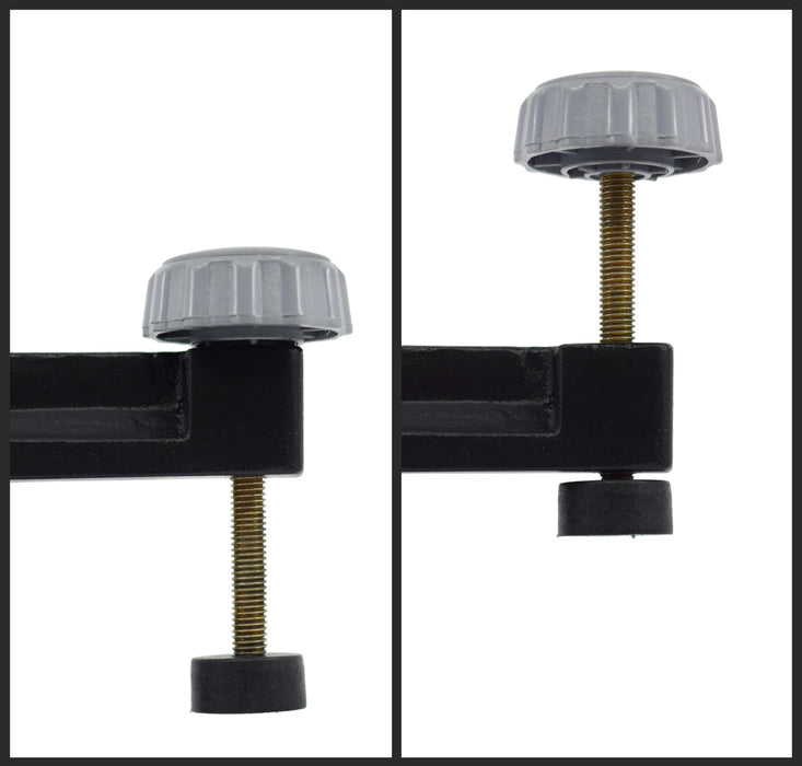 Rod Clamp - For 10x1.5mm Threaded Rods, Thumbscrew Adjustable - Eisco Labs