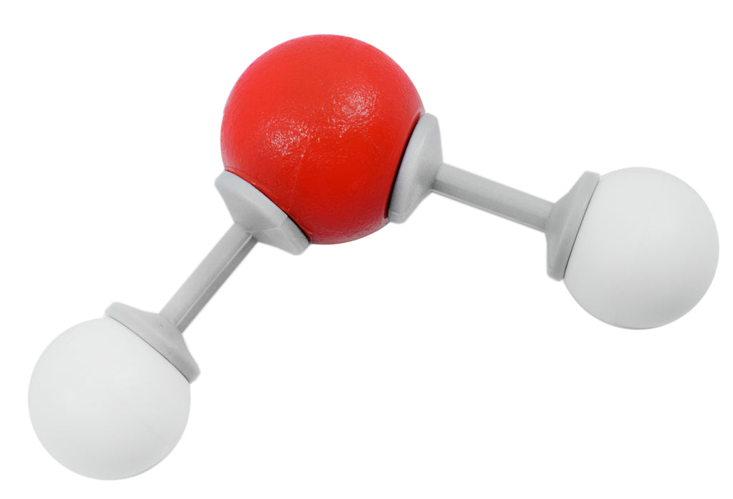 H2O Molecule Model Set - 2 Oxygen, 1 Hydrogen and 2 Bonds - Molecular Model Parts - Eisco Labs