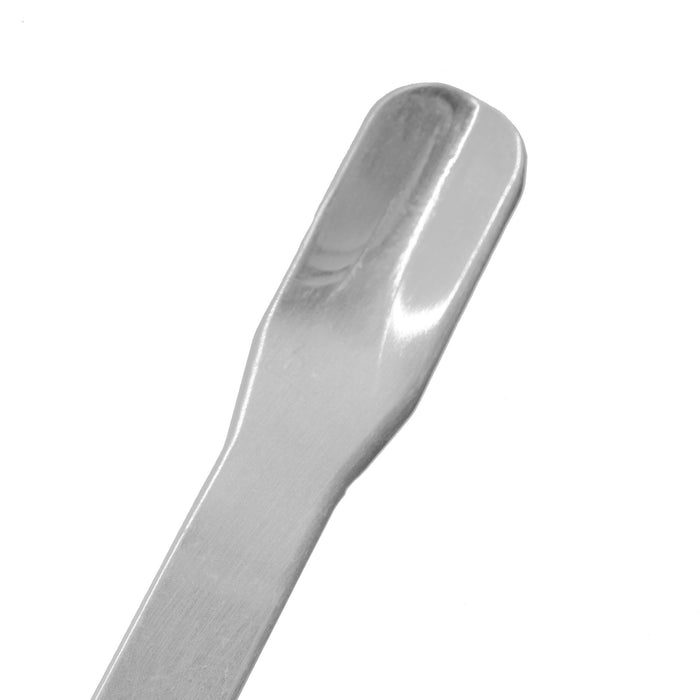 Spatula with Raised Center, 5.75" - Scoop, Flat End - Stainless Steel