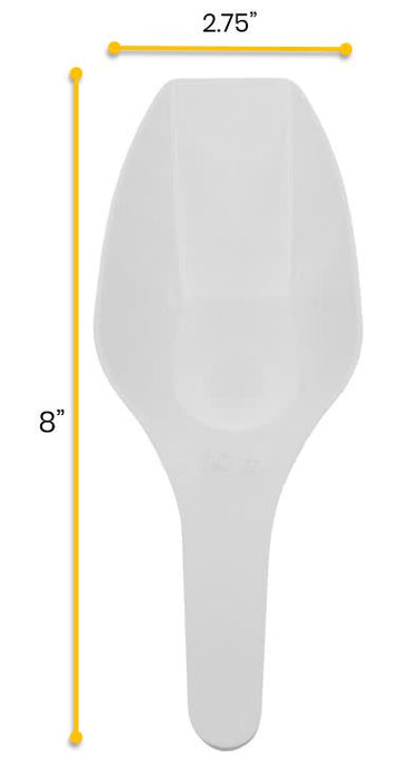 6PK Scoops, 100mL - Flat Bottom - Polypropylene