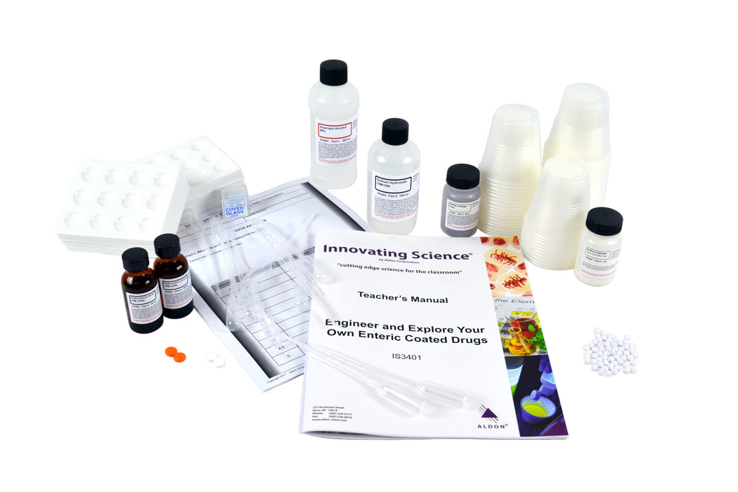 STEM Investigations: Engineer and Explore Your Own Enteric Coating (Materials for 15 Groups of Students)