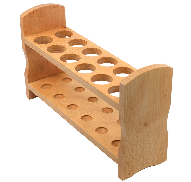 Test Tube Rack - Holds 12 x 28mm Tubes - Hardwood