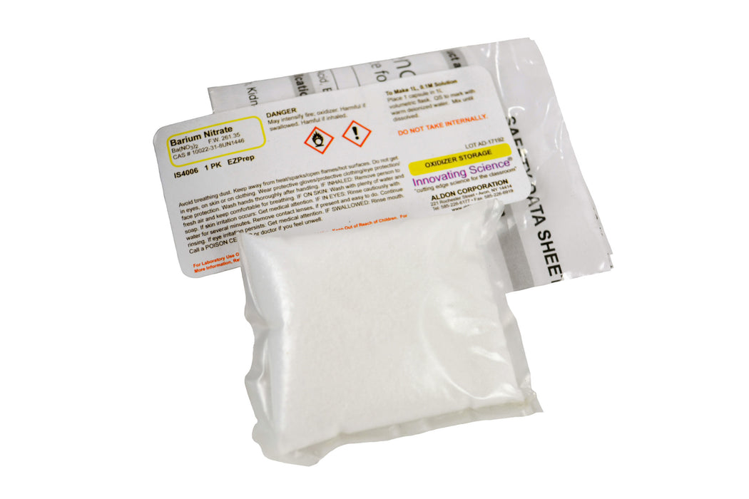Barium Nitrate: EZ-Prep - 1 Capsule - Makes 1 Liter of 0.1M Solution