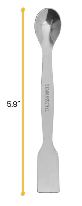 12PK Scoops with Spatulas, 5.9 Inch - Stainless Steel