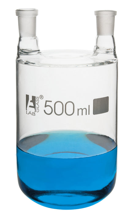Woulff Gas Wash Bottle, 500ml - 2 Necks with 19/26 Sockets - Borosilicate Glass