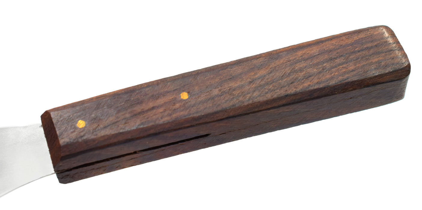 Spatula with Wooden Handle, 6.1 Inch - Palette Knife - Stainless Steel