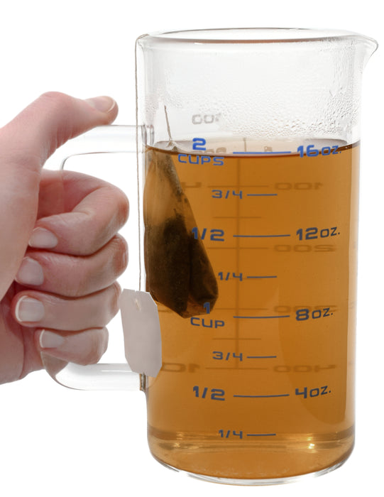 Industrial Beaker Mug, 500mL - Tall Form - Double Sided - Borosilicate Glass