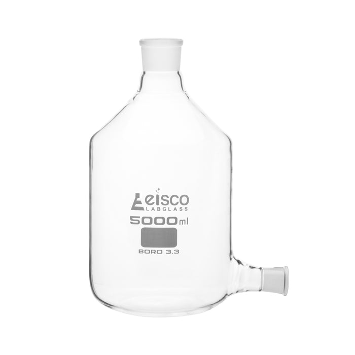 Aspirator Bottle, 5000mL - 29/32 Outlet Socket - 34/35 Top Socket - Borosilicate Glass