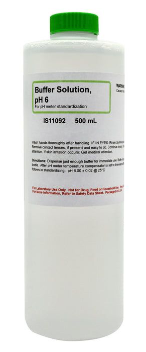 Standard Buffer Solution, 500mL - 6.0 pH - The Curated Chemical Collection