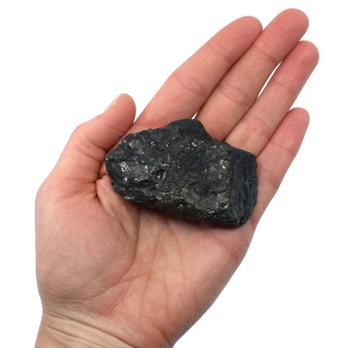 Raw Anthracite Coal, Metamorphic Rock Specimen - Hand Sample, ± 2.75"