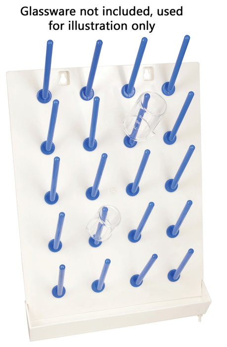 Test Tube Draining Rack - Holds 20 Tubes - Plastic