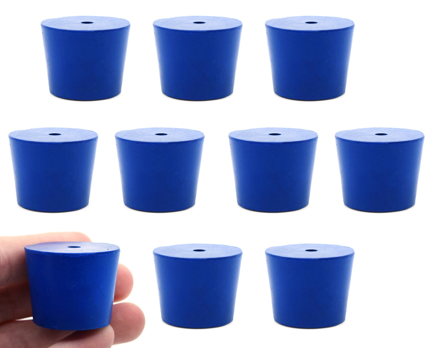10PK Neoprene Stoppers, 1 Hole - ASTM - Size: #6 - 26mm Bottom, 32mm Top, 25mm Length