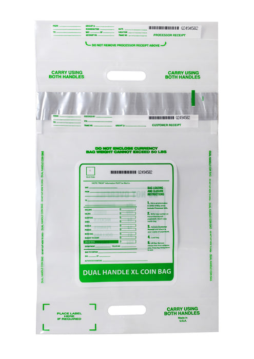 50PK Large Coin Bags, 14" x 24" - Tamper Resistant Bags - SECUR-PAK