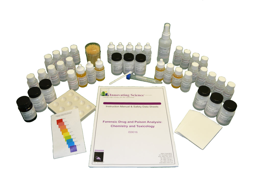Forensic Drug and Poison Analysis Lab Activity (Materials for up to 15 groups)