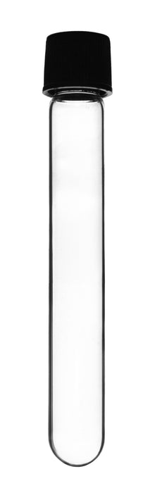 Culture Tube with Screw Cap, 10mL, 12/PK - 16x100mm - Marking Spot - Round Bottom - Borosilicate Glass