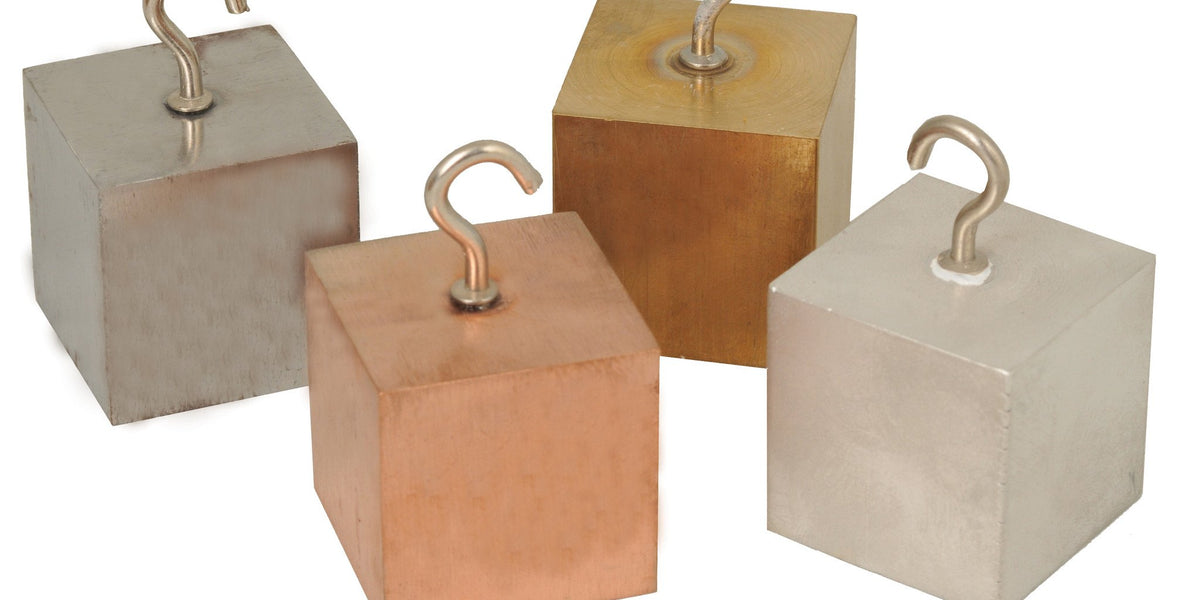 Eisco Labs 3cm Hooked Density Blocks - Brass, Copper, Aluminum, Steel ...