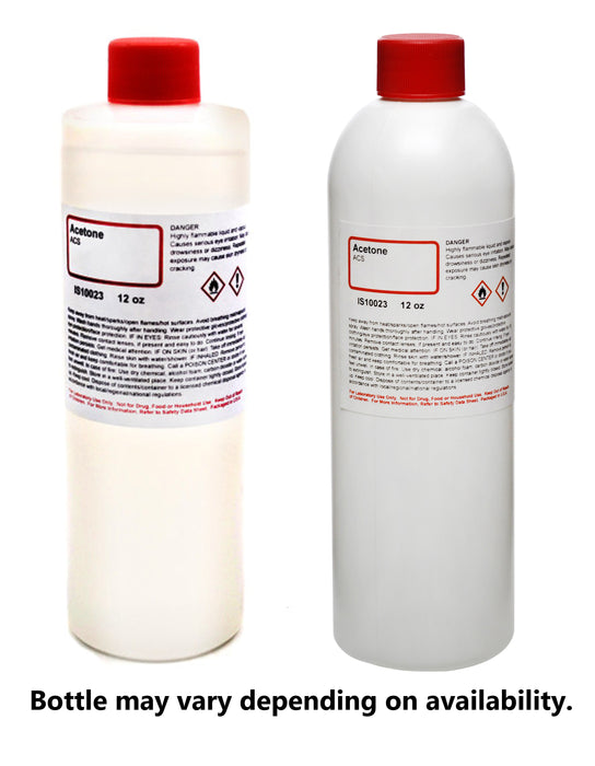 Anhydrous Acetone, 12oz (350mL) - ACS Grade - The Curated Chemical Collection