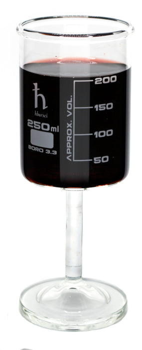 Beaker Wine Glass, 250mL - Borosilicate Glass