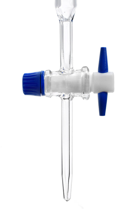 Burette, 50mL - Class A - With PTFE Stopcock - Blue Graduations - Borosilicate Glass