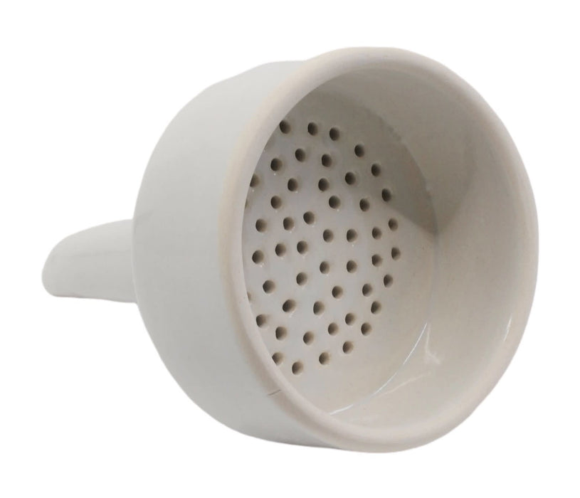 Buchner Funnel, 7.5cm - Porcelain - Straight Sides, Perforated Plate - Eisco Labs