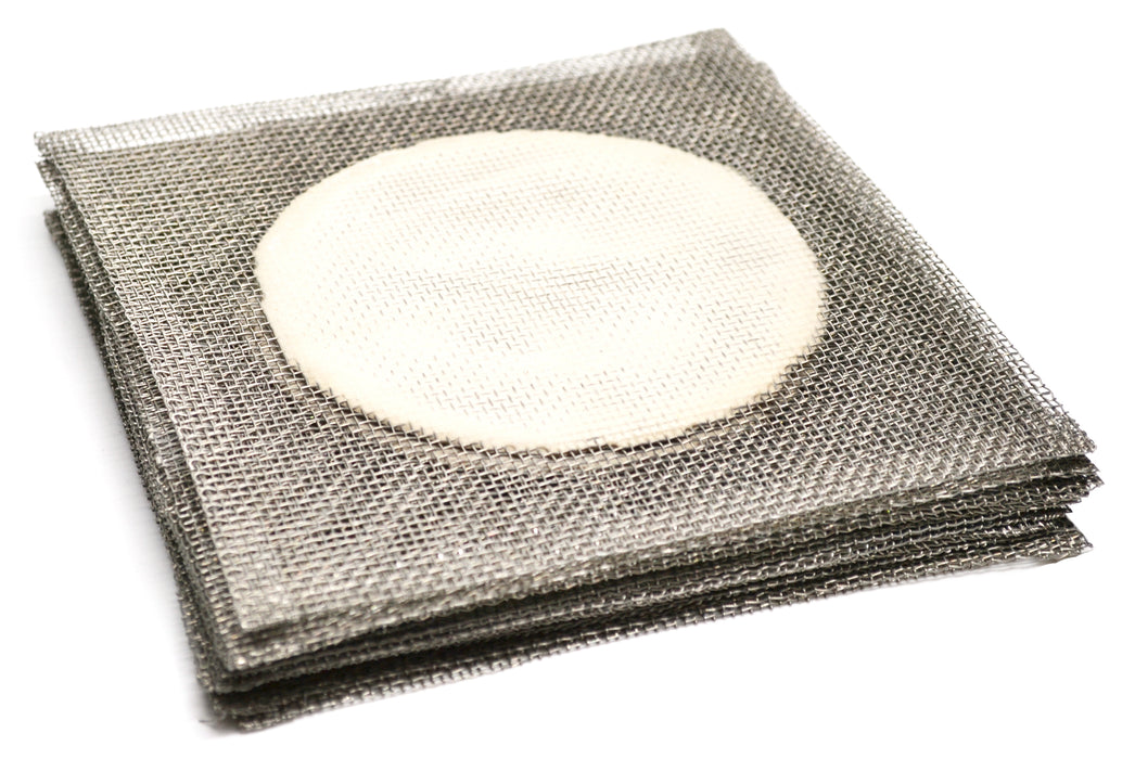 Stainless Steel Wire Gauze Squares with Ceramic Center, 6" Long, Pack of 10 - Eisco Labs