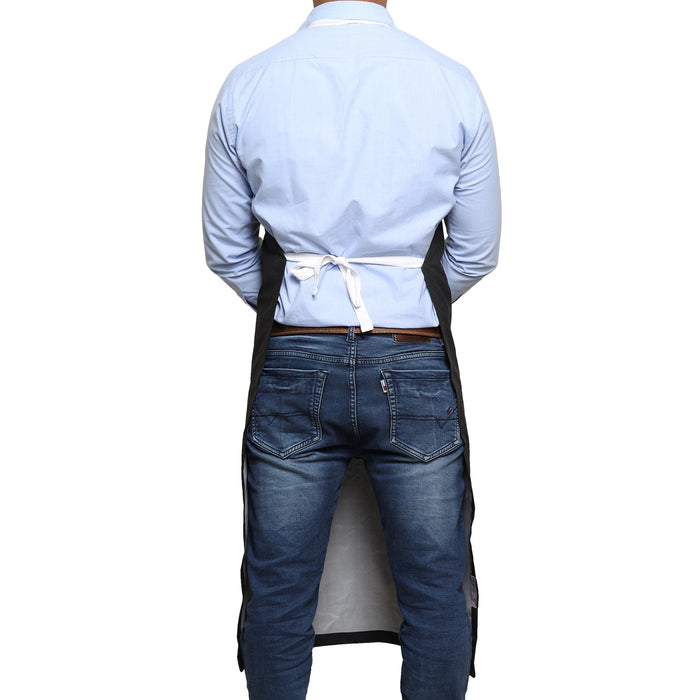 25PK Rubber Vinyl Apron, Large (27"W x 42"L) - Black