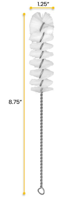 Nylon Cleaning Brush, 8.75" - Fan Shaped End - 1.25" Diameter