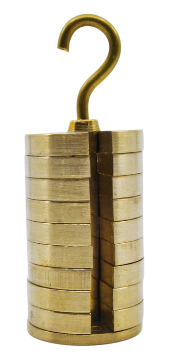 Slotted Weight Set, 100g - Brass - With Hook