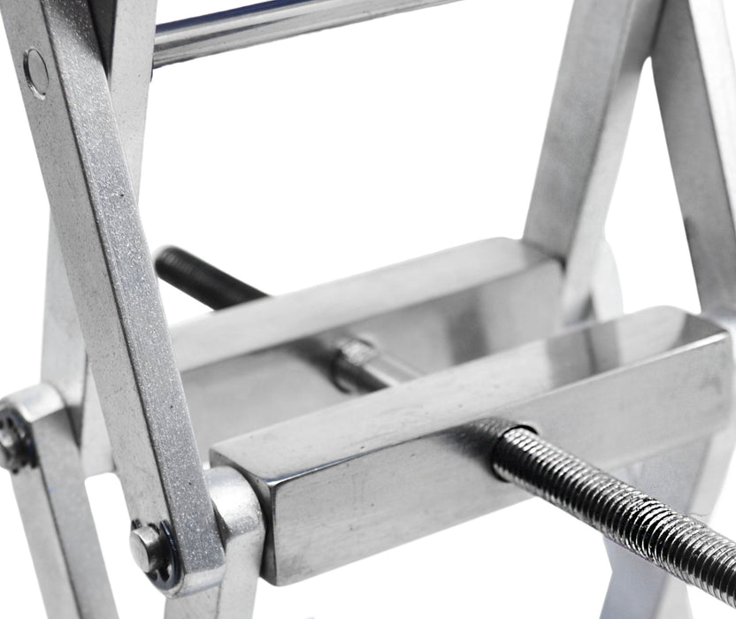 Extendable & Reversible Laboratory and Fabrication Scissor Jack, 10.5 Inch (At Full Extension) - 6 Inch Platform - Aluminum