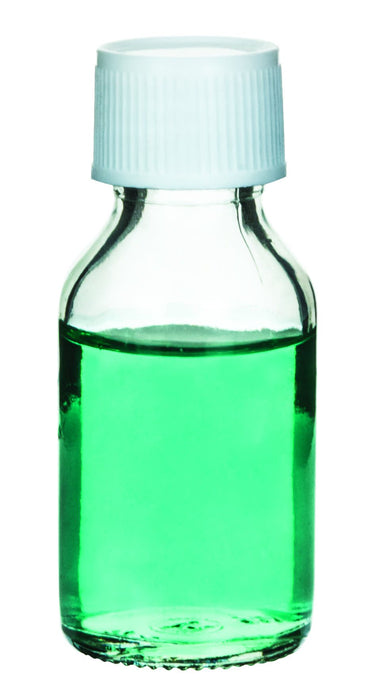 Reagent Bottle, 30mL - Clear - With Screw Cap - Soda Glass