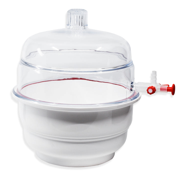 Desiccator Vacuum, 20cm - With Stopcock - Polypropylene and Polycarbonate